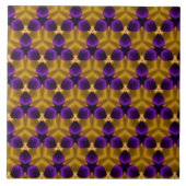 セラミックタイル – 紫と金ゴールドのトークトラ (正面)