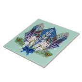 セラミックタイル – 羽と鳥 (側面)