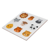 セラミックタイル - 赤ちゃん動物の頭 3 (側面)