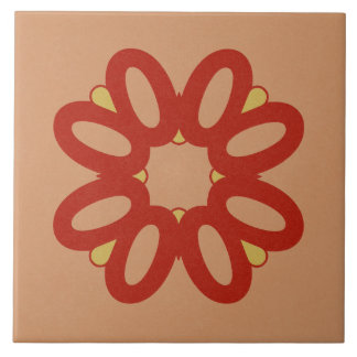 セラミックタイル – 赤と黄色のテクスチャデザイン