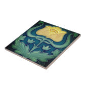 セラミックタイル – 黄色い花アールヌーボー (側面)