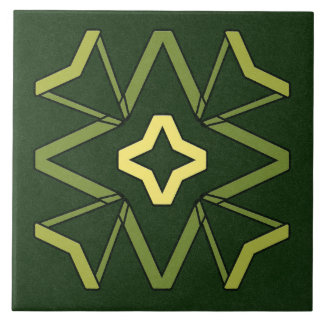 セラミックタイル – 黄色と緑のテクスチャパターン