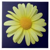 セラミックタイル – 黄色のデイジー（夜空） (正面)