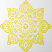 セラミックタイル、黄色メダリオン白 タイル