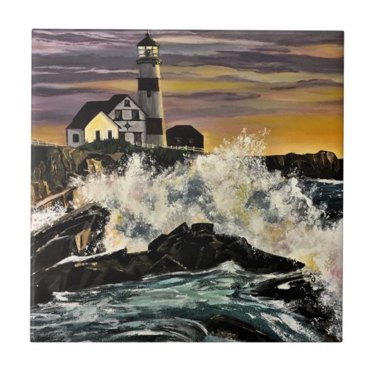 セラミックタイル – 4.25インチx 4.25インチ – A Light house for (正面)