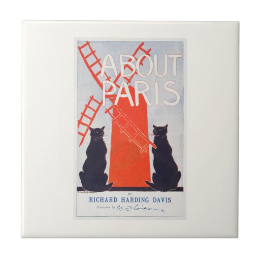 セラミックタイル：PARIS VINTAGE POSTERについて タイル (正面)