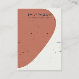 セラミックテラコッタ長ネックレスイヤリングディスプレイ 名刺