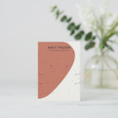 セラミックテラコッタ長ネックレスイヤリングディスプレイ 名刺 (スタンド正面)