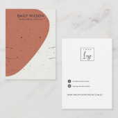 セラミックテラコッタ長ネックレスイヤリングディスプレイ 名刺 (正面/裏面)