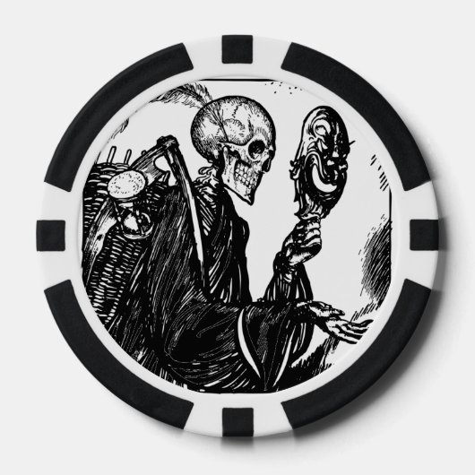 セラミックトランプのポーカーチップ、ダークブルー無地のエッジ ポーカーチップ (正面)