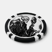 セラミックトランプのポーカーチップ、ダークブルー無地のエッジ ポーカーチップ (シングル)