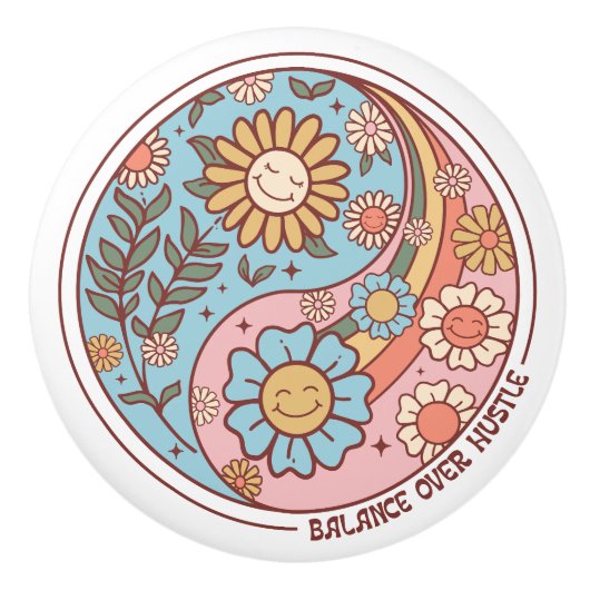 セラミックドアノブ – フローラ セラミックノブ (正面)