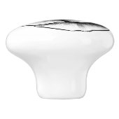 セラミックドロー&カップボードドアノブ – バラ セラミックノブ (側面)