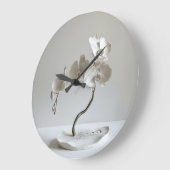 セラミックニュートラルオーキッドルーペ ラージ壁時計 (傾斜)