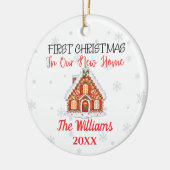 セラミックニューホームクリスマスパーソナライズされた セラミックオーナメント (左)