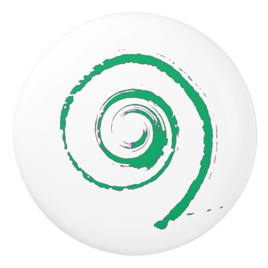 セラミックノブと緑の巻き付き セラミックノブ (正面)