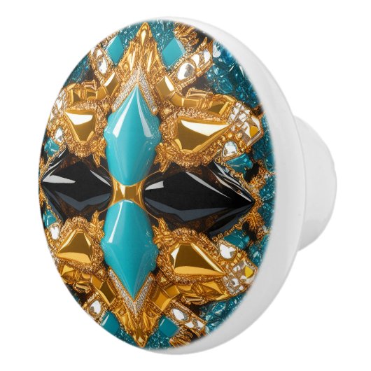 セラミックノブの引っ張り(バハマ色) セラミックノブ (右)