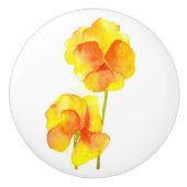 セラミックノブの「パンジーパーティー」(IV) セラミックノブ (正面)