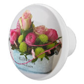 セラミックノブ描画プルカントリー花inガーデン セラミックノブ (右)