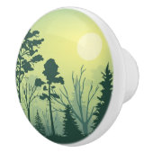 セラミックノブ – グリーンフォレストシルエット (右)