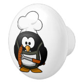 セラミックノブ/ペンギン料理人 セラミックノブ (右)