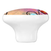 セラミックノブ - マルチカラーのハートデザイン3 (側面)