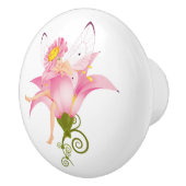 セラミックノブ/妖精と花 セラミックノブ (右)