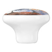 セラミックノブ – 水彩青鳥 (側面)
