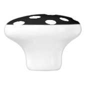 セラミックノブ – 白水玉模様Blk背景 (側面)