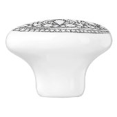 セラミックノブ – 白黒デザイン (側面)