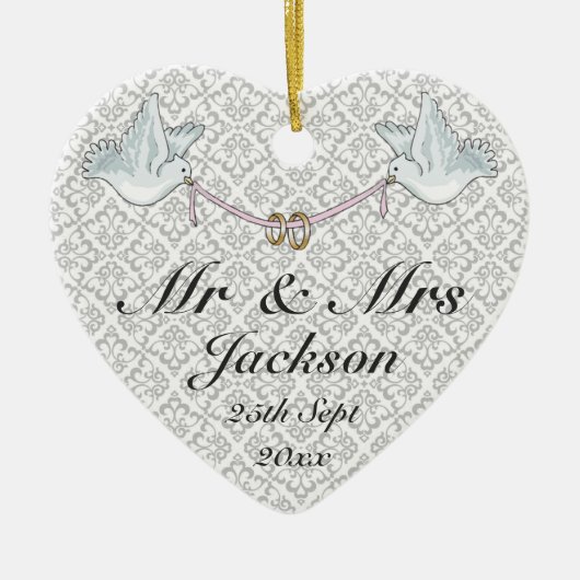 セラミックハートオーナメント – グッドラック結婚ズチャーム2 セラミックオーナメント (正面)