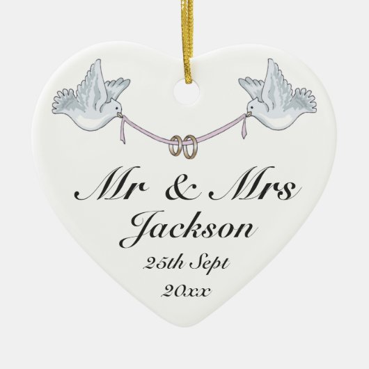 セラミックハートオーナメント – グッドラック結婚ズチャーム3 セラミックオーナメント (正面)