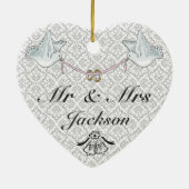 セラミックハートオーナメント – グッドラック結婚ズチャーム セラミックオーナメント (裏面)