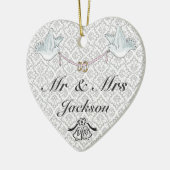 セラミックハートオーナメント – グッドラック結婚ズチャーム セラミックオーナメント (左)
