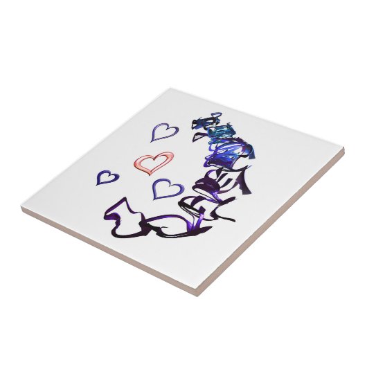 セラミックハートタイルのチェーン解除 タイル (側面)