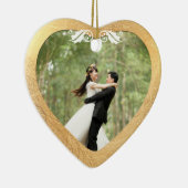 セラミックハートフェイクバラ金ゴールド+金ゴールド セラミックオーナメント (右)