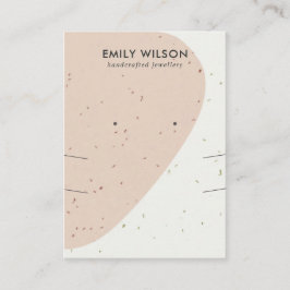 セラミックピーチ波長ネックレスイヤリングディスプレイ 名刺