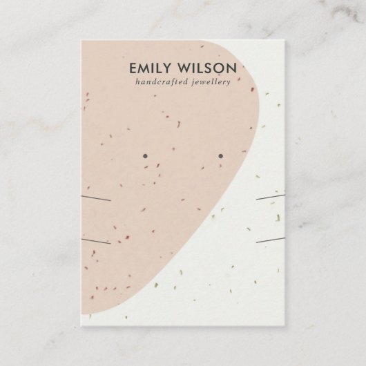 セラミックピーチ波長ネックレスイヤリングディスプレイ 名刺 (正面)