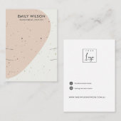 セラミックピーチ波長ネックレスイヤリングディスプレイ 名刺 (正面/裏面)