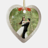 セラミックフェイクハート銀+金ゴールド セラミックオーナメント (右)