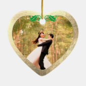 セラミックフェイクハート銀+金ゴールド セラミックオーナメント (裏面)