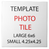 セラミックフォトタイルテンプレートカスタム/サイズ タイル (正面)