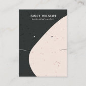 セラミックブラック赤面波ネックレスイヤリングディスプレイ 名刺 (正面)