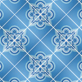 セラミックブルーとターコイズタイル タイル