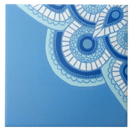 セラミックブルーとターコイズタイル タイル