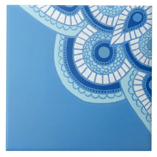 セラミックブルーとターコイズタイル タイル