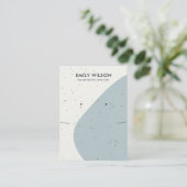 セラミックブルーグレー波ネックレスイヤリングディスプレイ 名刺 (スタンド正面)