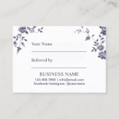 セラミックブルーフローラ美しいサロン紹介 紹介カード (裏面)