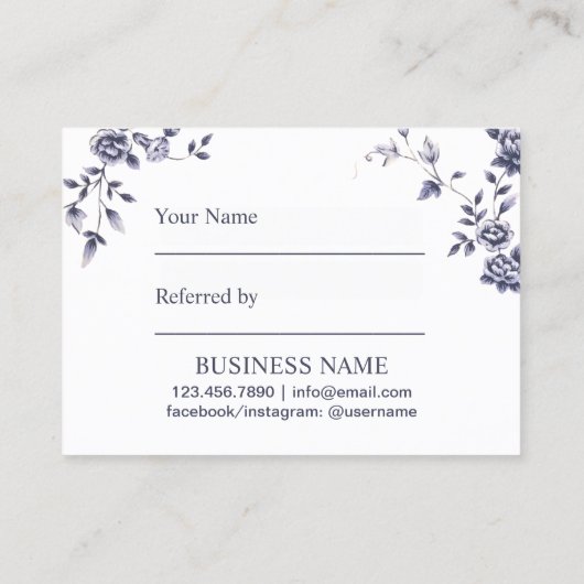 セラミックブルーフローラ美しいサロン紹介 紹介カード (裏面)