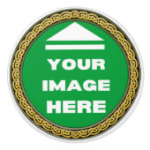 セラミックプルノブパーソナライズされた- – イメージ/文字の追加 セラミックノブ (正面)